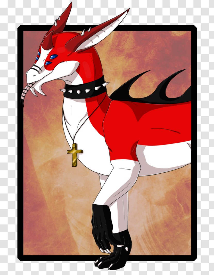 Legendary Creature Cartoon Fiction Supernatural - Mythical - Red Ink Transparent PNG