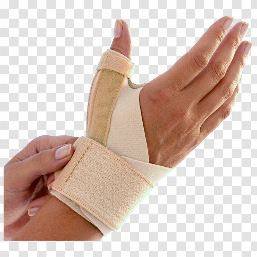 Thumb Wrist Brace Finger Hand - Glove Transparent PNG