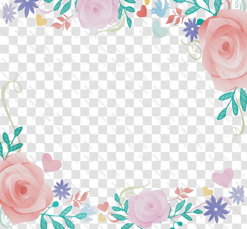Watercolor Floral Background - Paper - Rose Product Transparent PNG