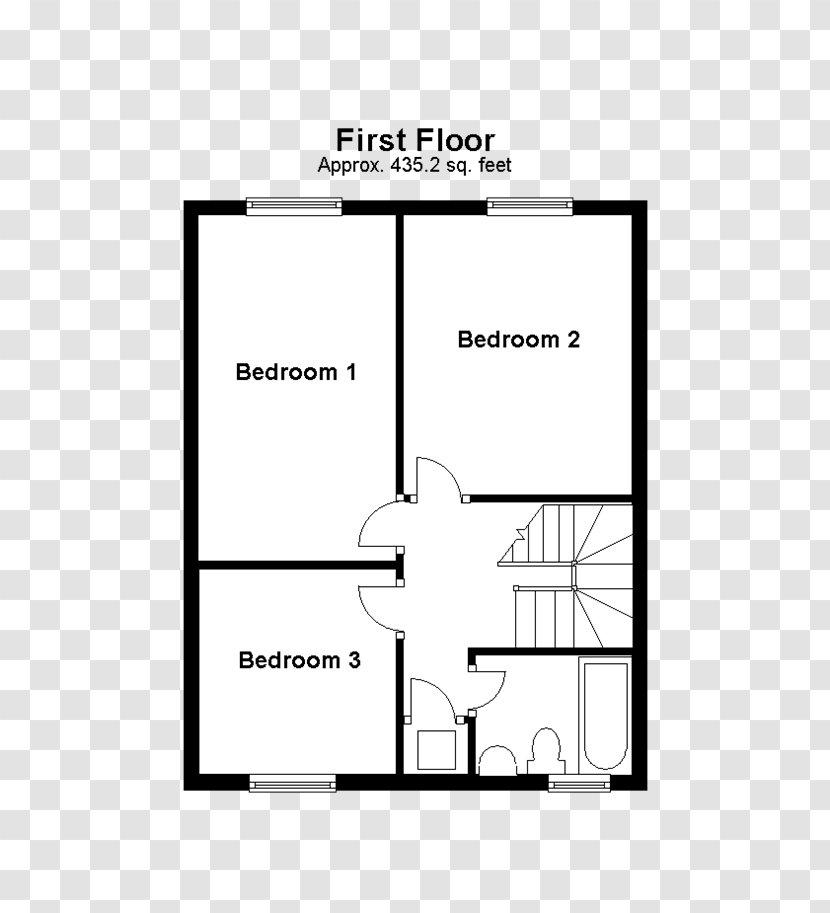 Floor Plan Open Bedroom Apartment Transparent PNG
