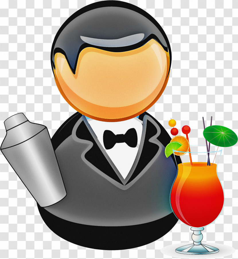 Cartoon Bartender Alcohol Drink Juice Transparent PNG