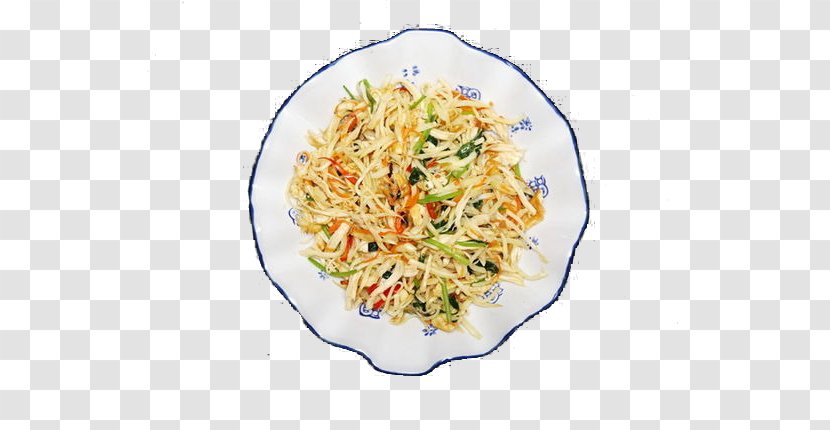 Singapore-style Noodles Chow Mein Chinese Yakisoba Fried - Singapore Style - Pork Bamboo Shoots Pictures Transparent PNG