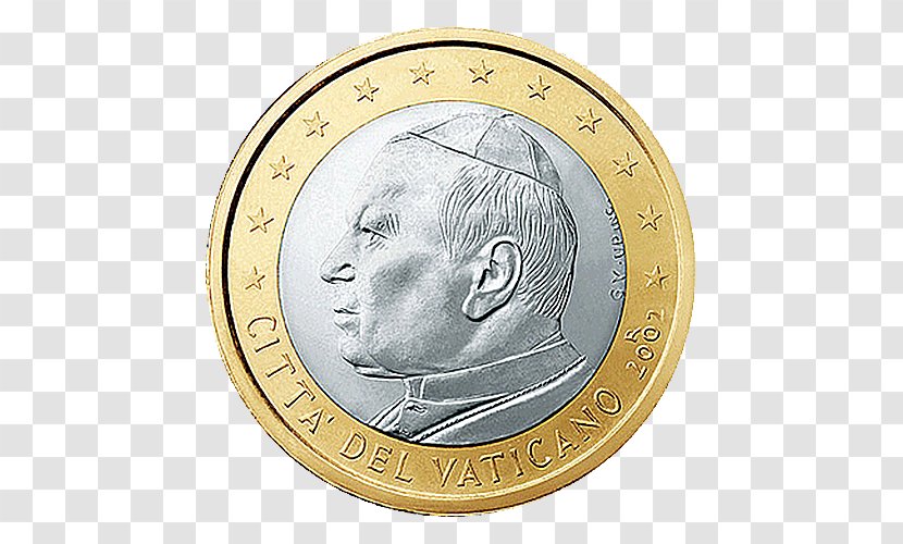 Vatican City Euro Coins 1 Coin 2 - Metal Transparent PNG