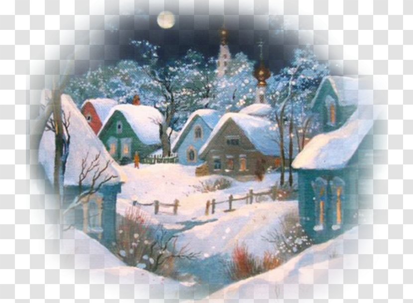 Christmas Village Eve Winter Snow - Silent Night - Treasure Transparent PNG