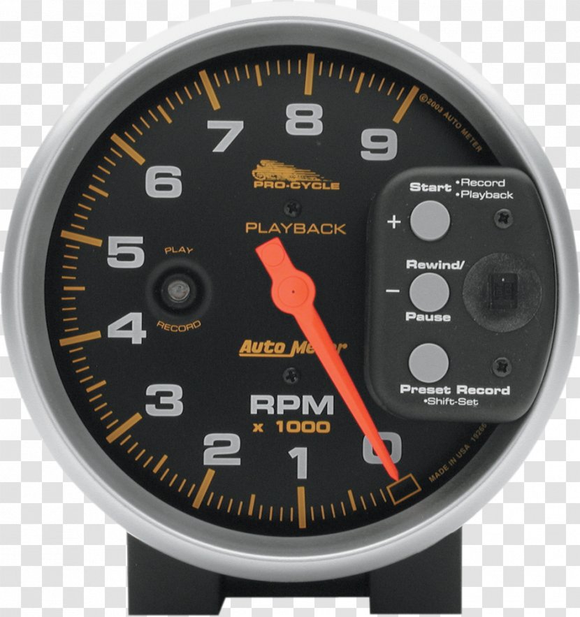 Gauge Tachometer Car Motor Vehicle Speedometers Auto Meter Products, Inc. Transparent PNG