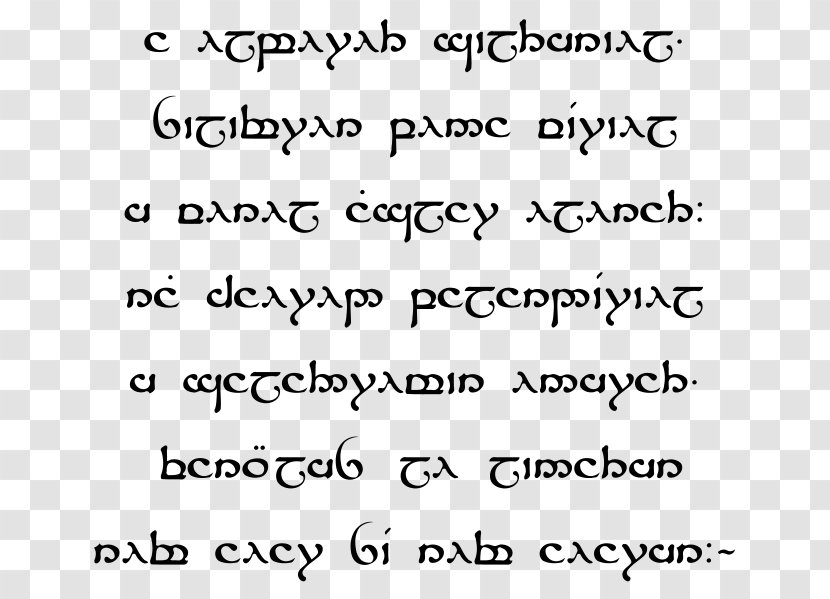 A Elbereth Gilthoniel Quenya Sindarin The Lord Of Rings Elvish Languages - Document Transparent PNG