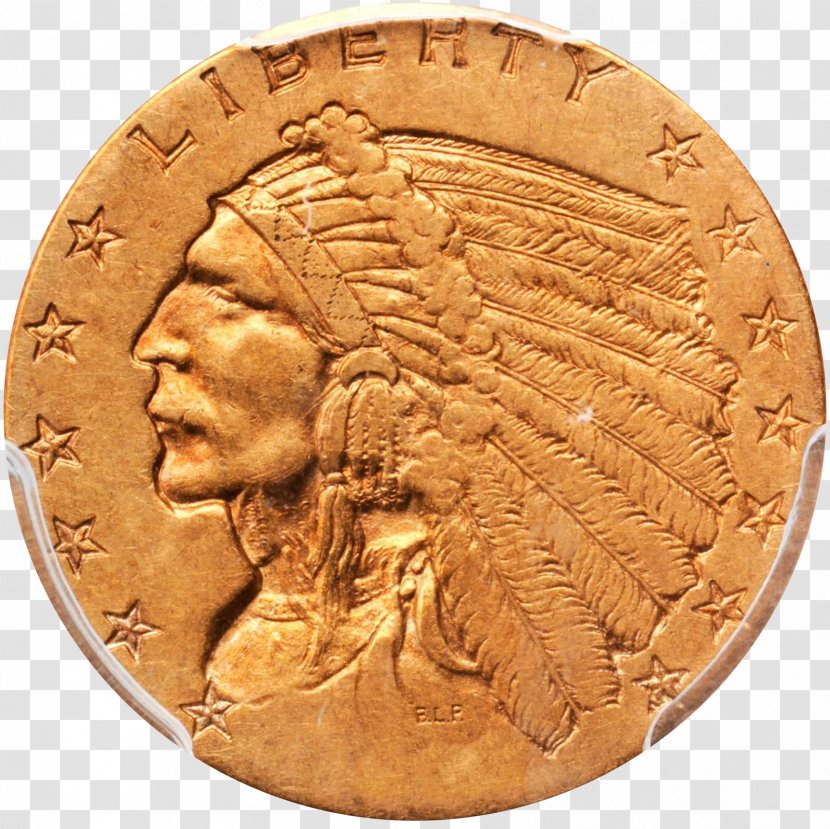 Gold Coin Quarter Eagle Indian Head Pieces - Business Strike - Coins Transparent PNG
