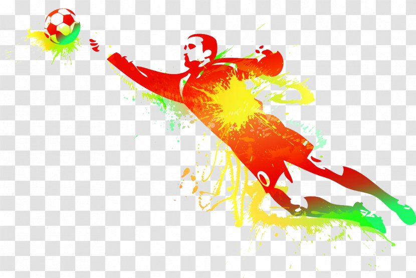Goalkeeper Football Player Illustration - Mythical Creature - Playing Spray Painted Man Transparent PNG