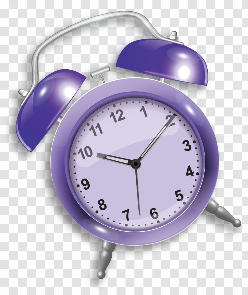 Alarm Clock Icon - Purple Transparent PNG