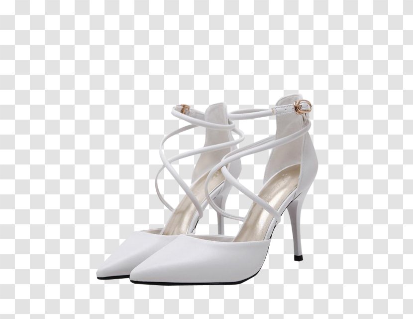 White Court Shoe Artificial Leather Strap Transparent PNG