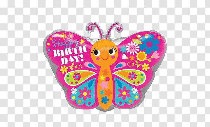 Happy Birthday To You Balloon Gift Butterfly - Pollinator Transparent PNG