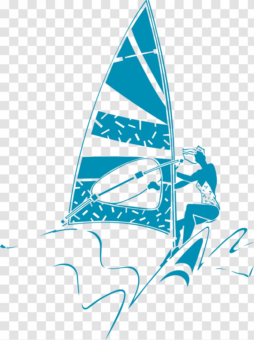 Windsurfing Euclidean Vector Clip Art - Beautiful Open Boat Transparent PNG