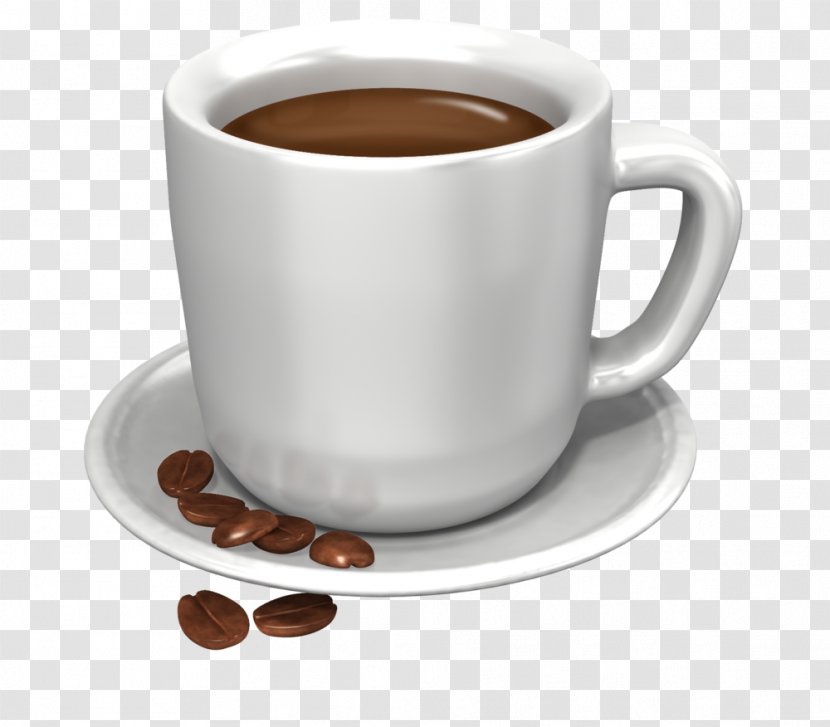 White Coffee Espresso Cup - Beans Transparent PNG