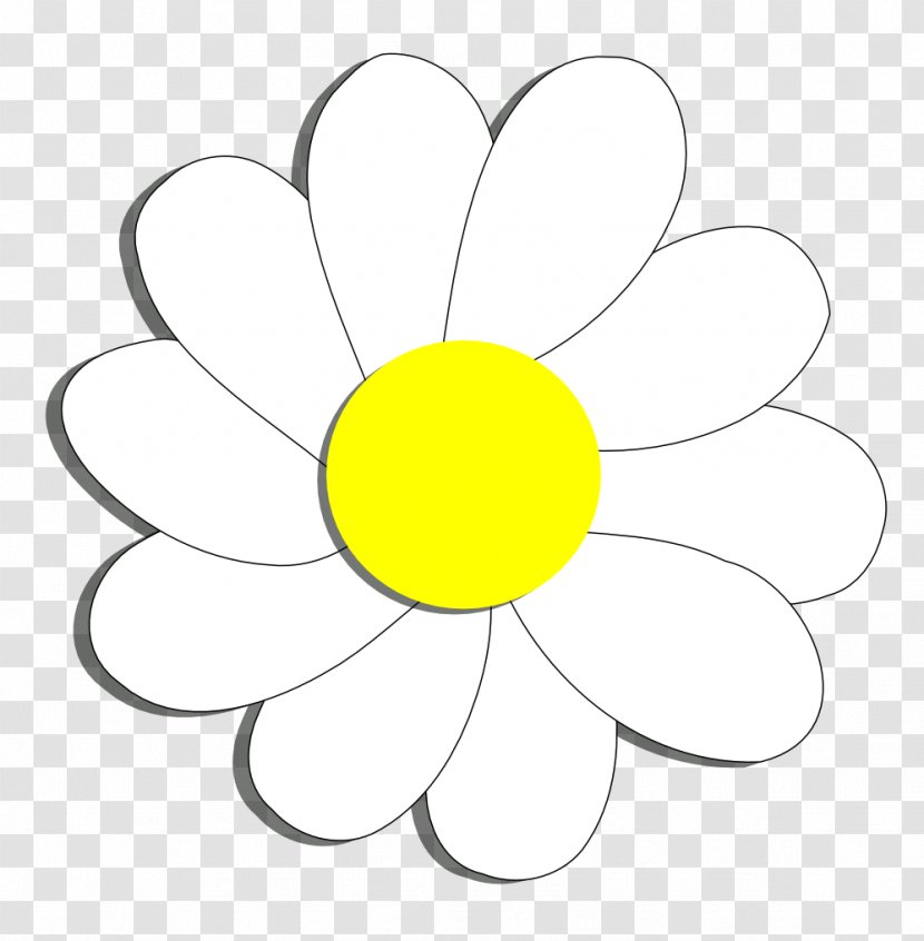 Flower Common Daisy Coloring Book Clip Art - Black And White - Cliparts Transparent PNG