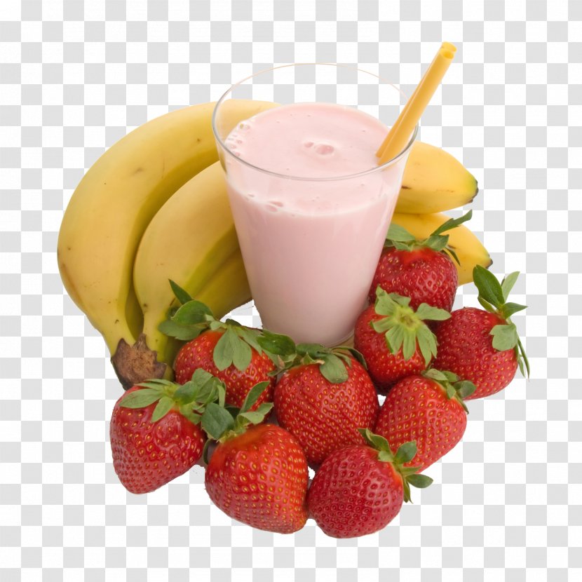 Smoothie Milkshake Orange Juice Strawberry - HD Transparent PNG