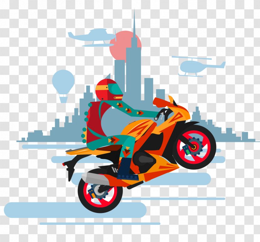 Motorcycle Euclidean Vector Illustration - Cdr - Cool Transparent PNG