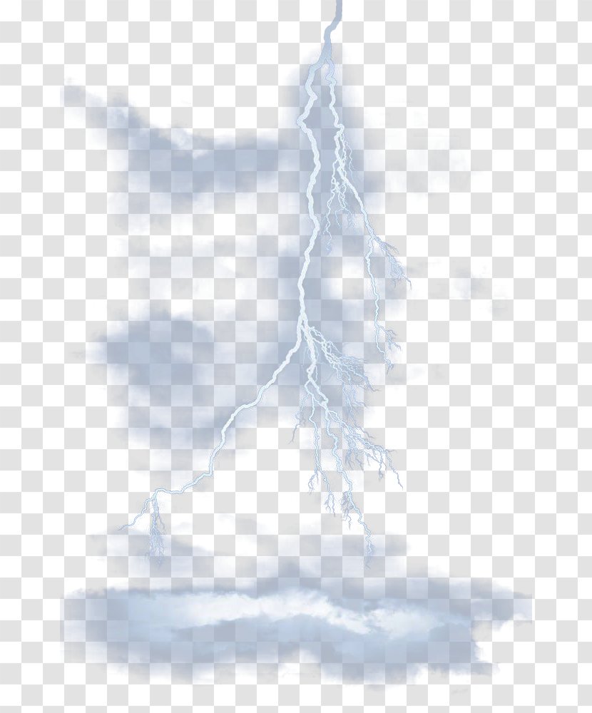 Blue Lightning Light Effect - Cloud - White Transparent PNG