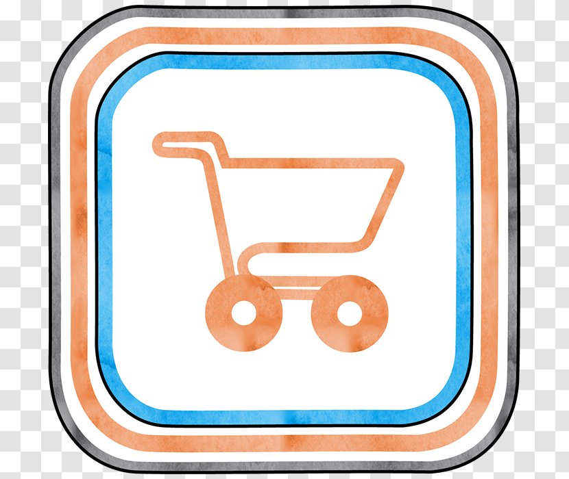 Shopping Cart Centre Button - Wire Transparent PNG