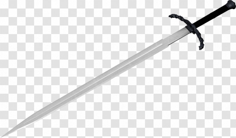 Sword Épée Black And White Design - Image Transparent PNG