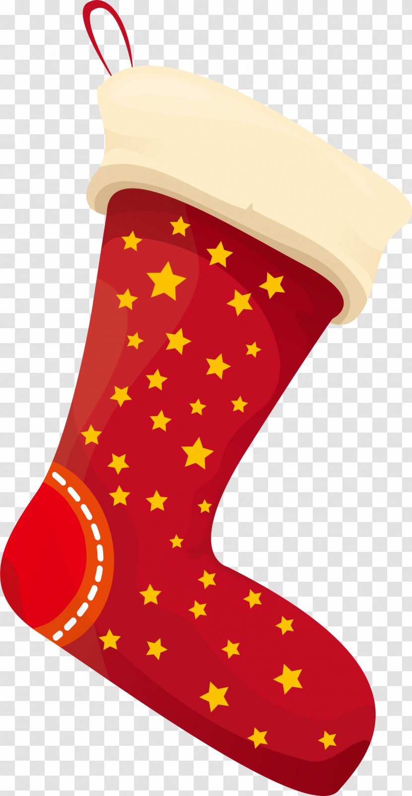 Christmas Stocking Sock Clip Art - Yellow - Star Socks Transparent PNG