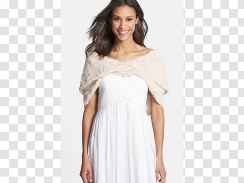 Wedding Dress Fake Fur Shrug Clothing - Flower Transparent PNG