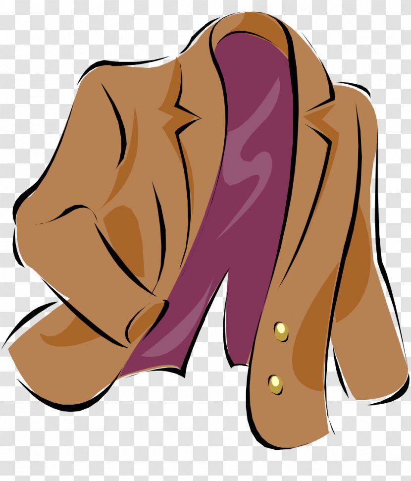 Overcoat Color Line Art Clip - Cartoon - Suit Transparent PNG