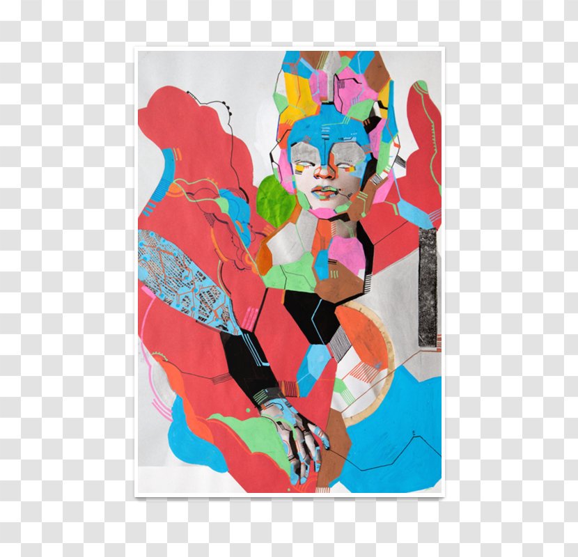 Modern Art Discwoman Mixcloud Acrylic Paint Disc Jockey - Radio Transparent PNG