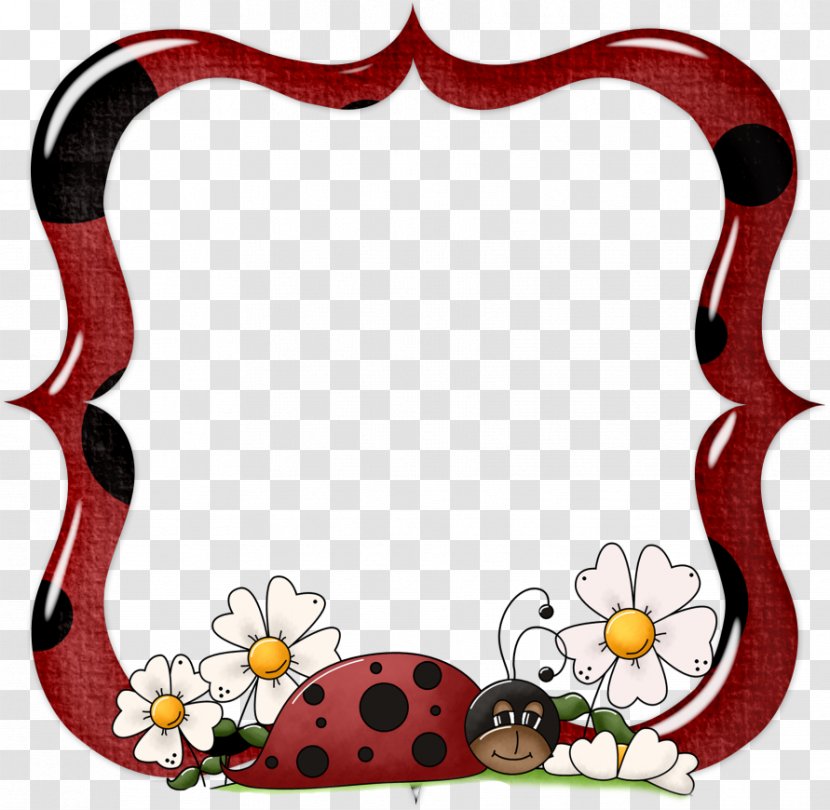 Borders And Frames Ladybird Beetle Clip Art Image - Drawing - Webbed Frame Transparent PNG
