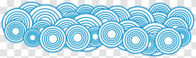 Hand Painted Blue Circle - Pattern - Whale Transparent PNG