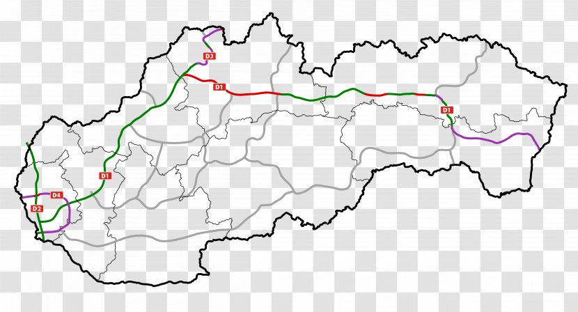 Bratislava Zvolen D1 Motorway Controlled-access Highway Wikipedia - Controlledaccess - Geography Transparent PNG