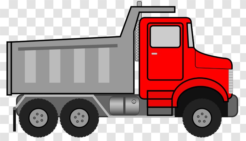 Pickup Truck Car Dump Clip Art - Land Vehicle - Big Red Transparent PNG