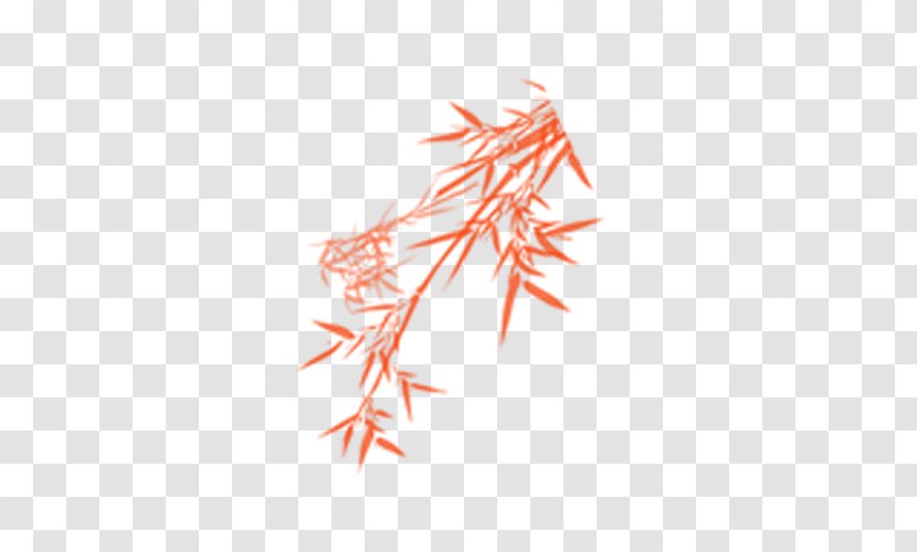 Red Bamboo - Ink Transparent PNG
