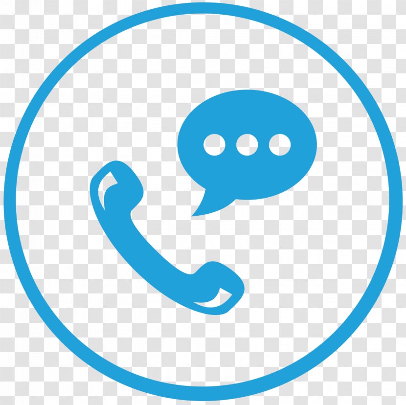 Telephone Call Headphones Symbol - Blue - Contact Transparent PNG