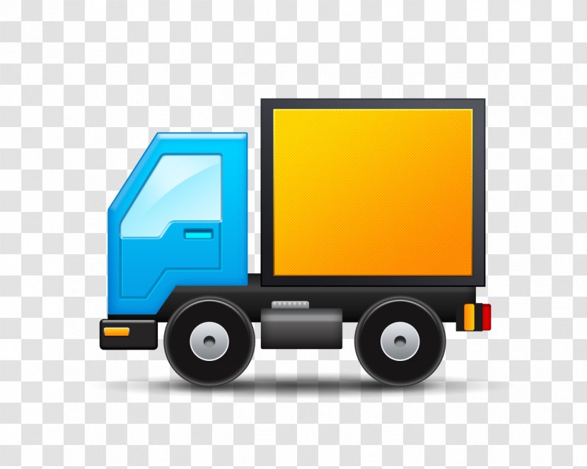Delivery Take-out E-commerce Icon - Light Commercial Vehicle - Cartoon Truck Transparent PNG