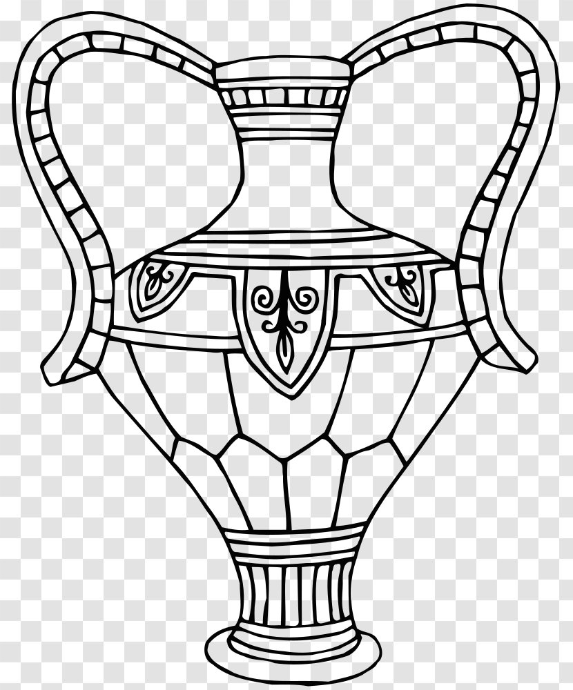 Line Art Drawing - Black And White - Vase Transparent PNG