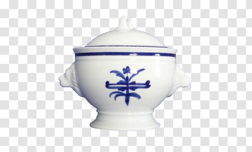 Tureen Ceramic Lid Blue And White Pottery Tableware - Porcelain - Tovaglia Transparent PNG