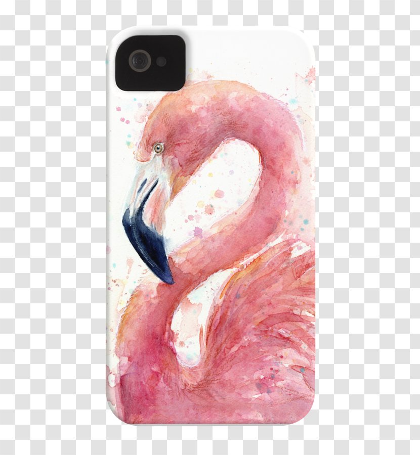 Watercolor Painting Flamingo Canvas Printmaking - Silhouette Transparent PNG