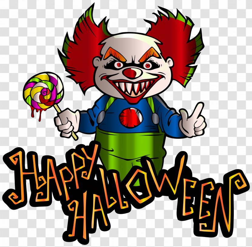 It Halloween Evil Clown Clip Art - Happy With Clipart Image Transparent PNG