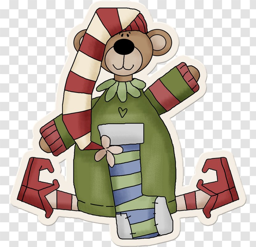 Christmas Ornament Bear Character Clip Art - Holiday Transparent PNG