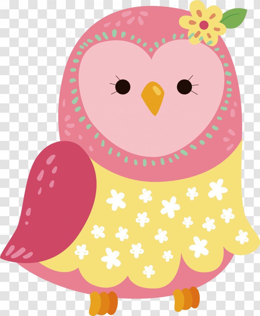 Pink Owl Vector - Pattern - Resource Transparent PNG