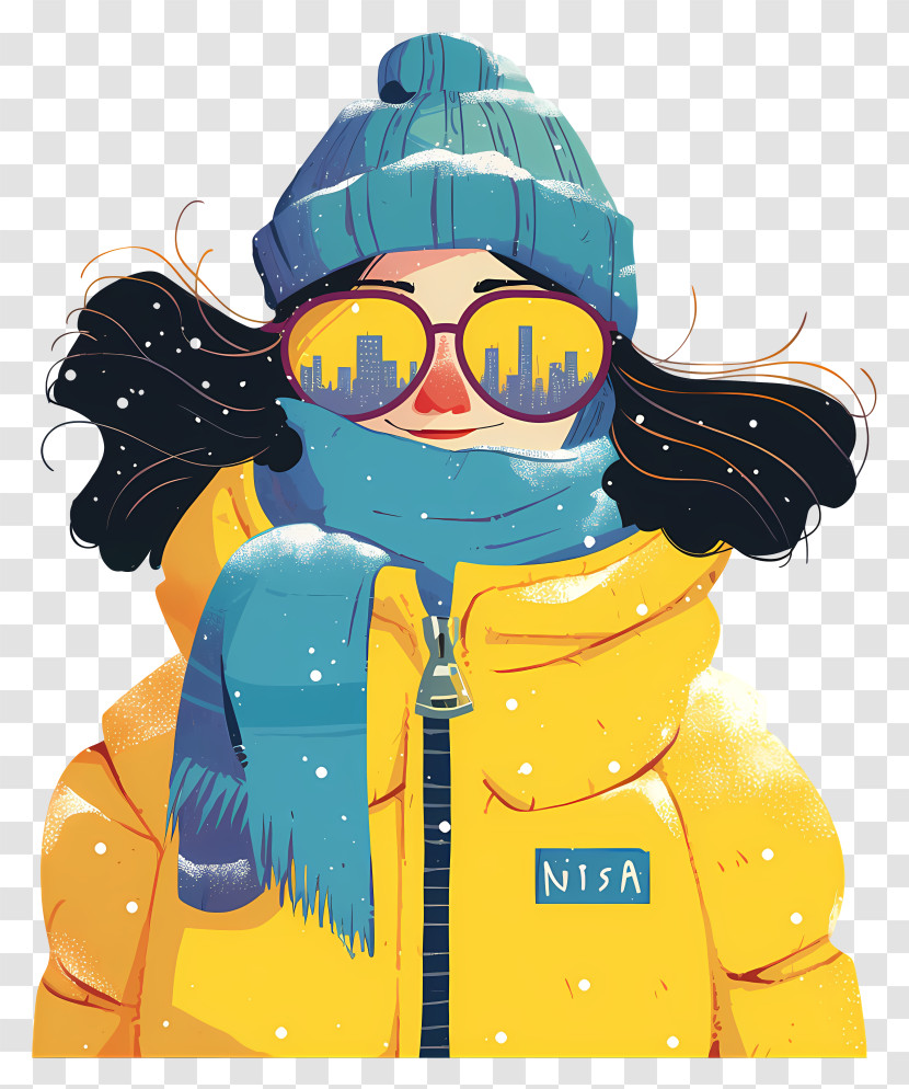 Winter Girl - Winter Girl With Sunglasses Transparent PNG