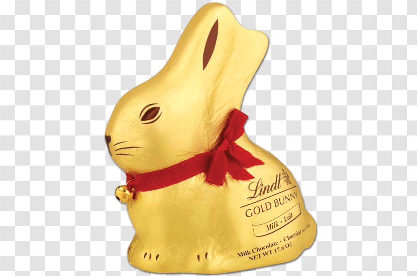 Easter Bunny Lindt Gold Chocolate - Yellow - Golden Rabbit Transparent PNG