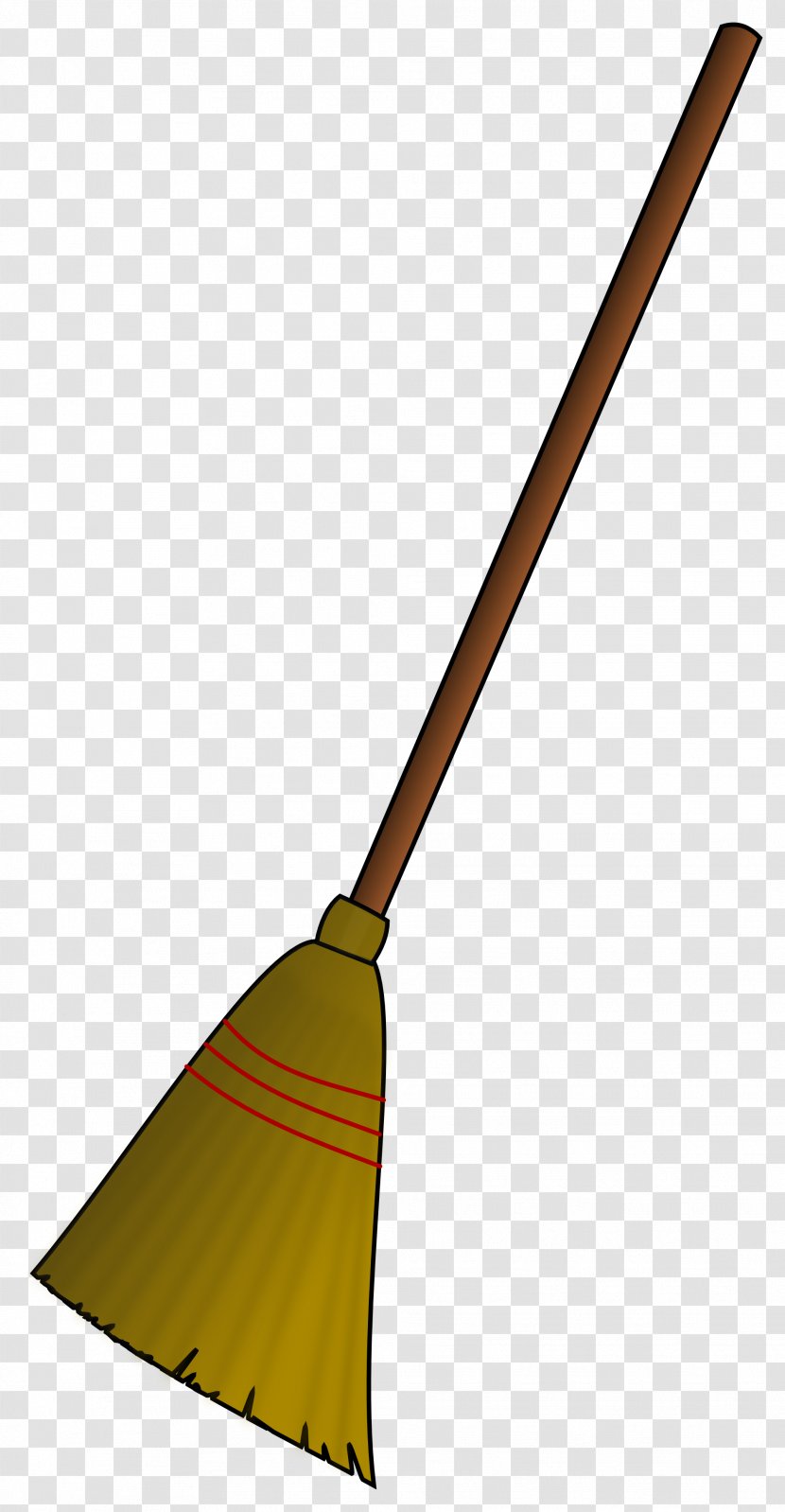 Yellow Broom Angle - Broomstick Cliparts Transparent PNG