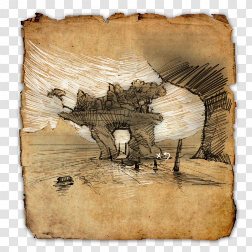 The Elder Scrolls Online Treasure Map World - V Skyrim - Scroll Transparent PNG