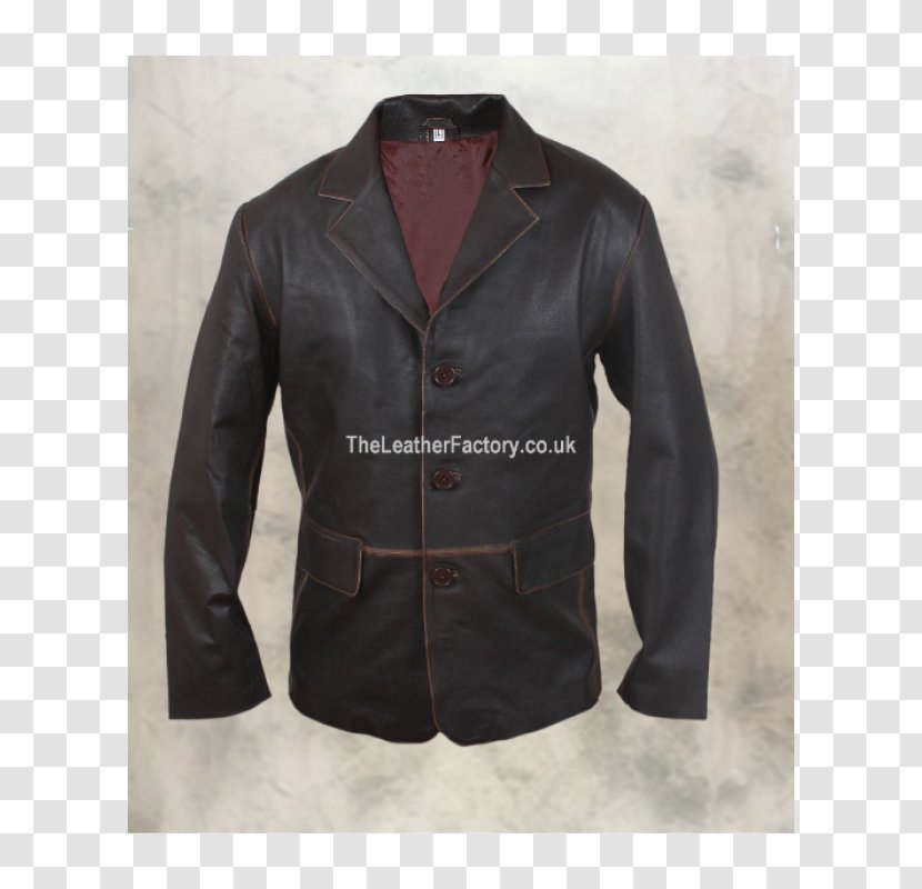 Leather Jacket Blazer Single-breasted - Fashion - Vintage Transparent PNG