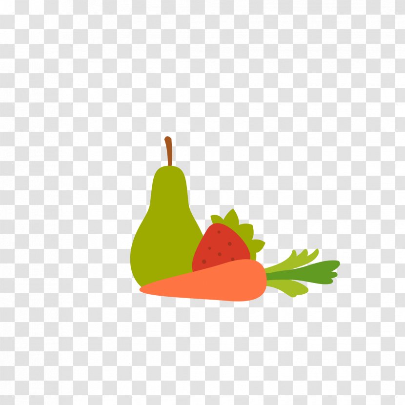 Fruit Vegetable Fried Chicken - Beak - Strawberry Pear Carrot Transparent PNG