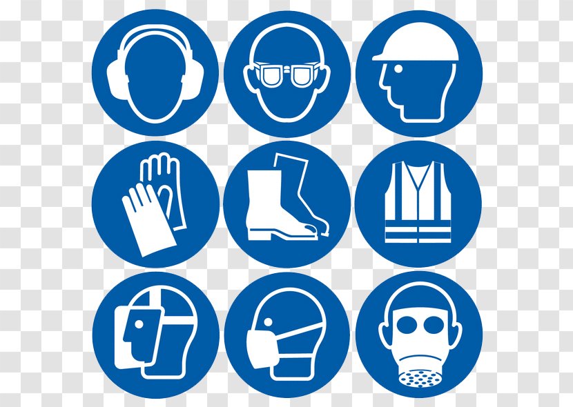 Personal Protective Equipment Safety Sign Goggles Clip Art - Highvisibility Clothing Transparent PNG