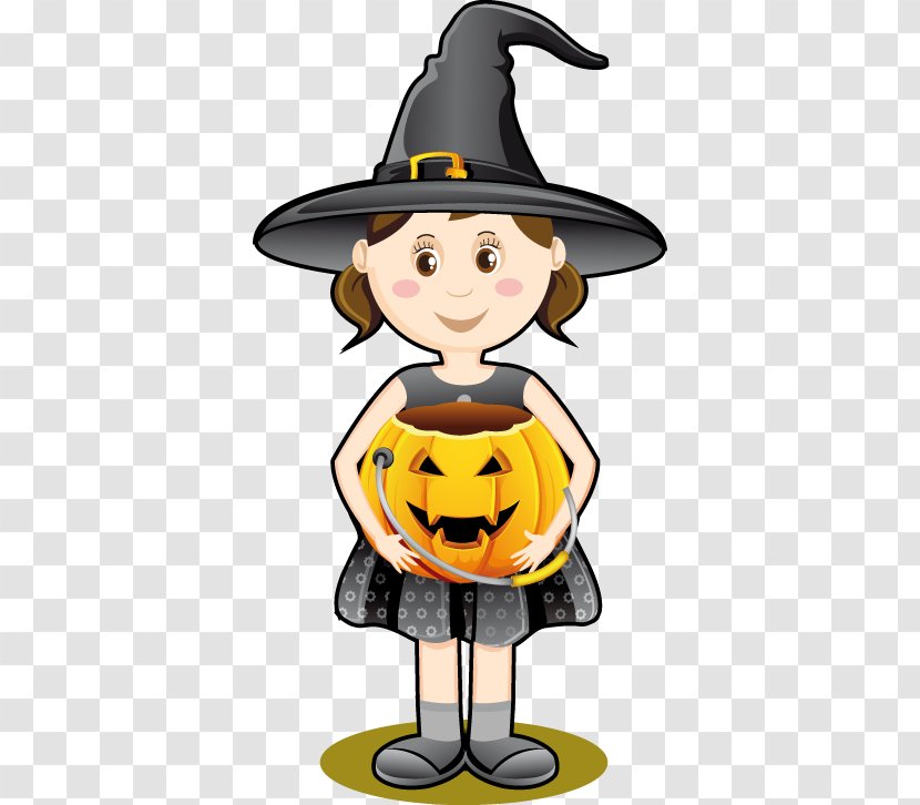 Halloween Witch Pumpkin Disguise - Cartoon - Decorations Transparent PNG
