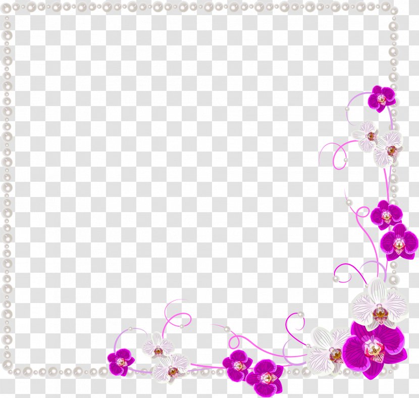 Flower Euclidean Vector Picture Frame Violet - Petal - Purple Fresh Bones Border Transparent PNG