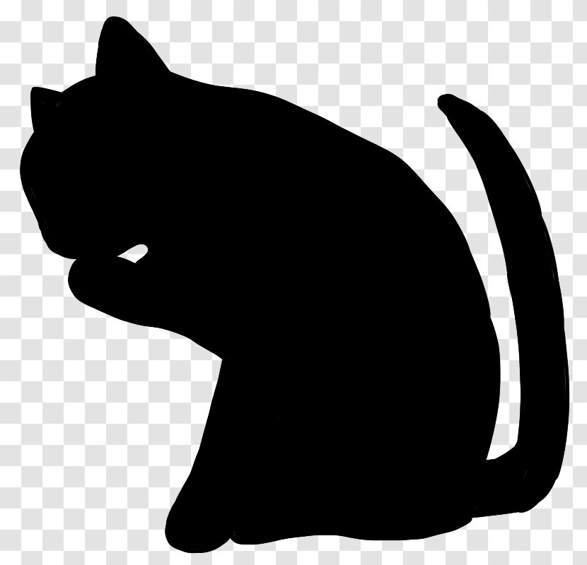 Black-and-white Cat Small To Medium-sized Cats Black Whiskers - Silhouette - Snout Transparent PNG